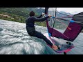 Insane fpv shots hydrofoil windsurfing