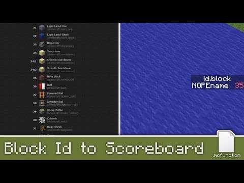 Block Id to Scoreboard | Basic Functions | Minecraft 1.12 [English]