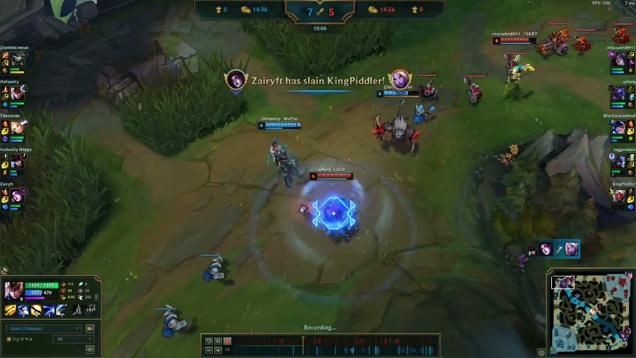Quinn vs Jax: Canceling Leap Strike (Q)