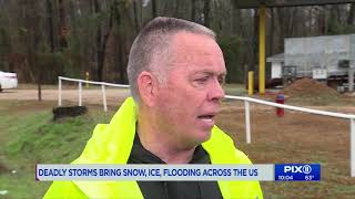 Deadly storms bring snow, ice, flooding across US