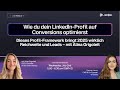 [🇩🇪 LIVE] Wie du dein LinkedIn-Profil auf Conversions optimierst - mit Alina Grigoleit
