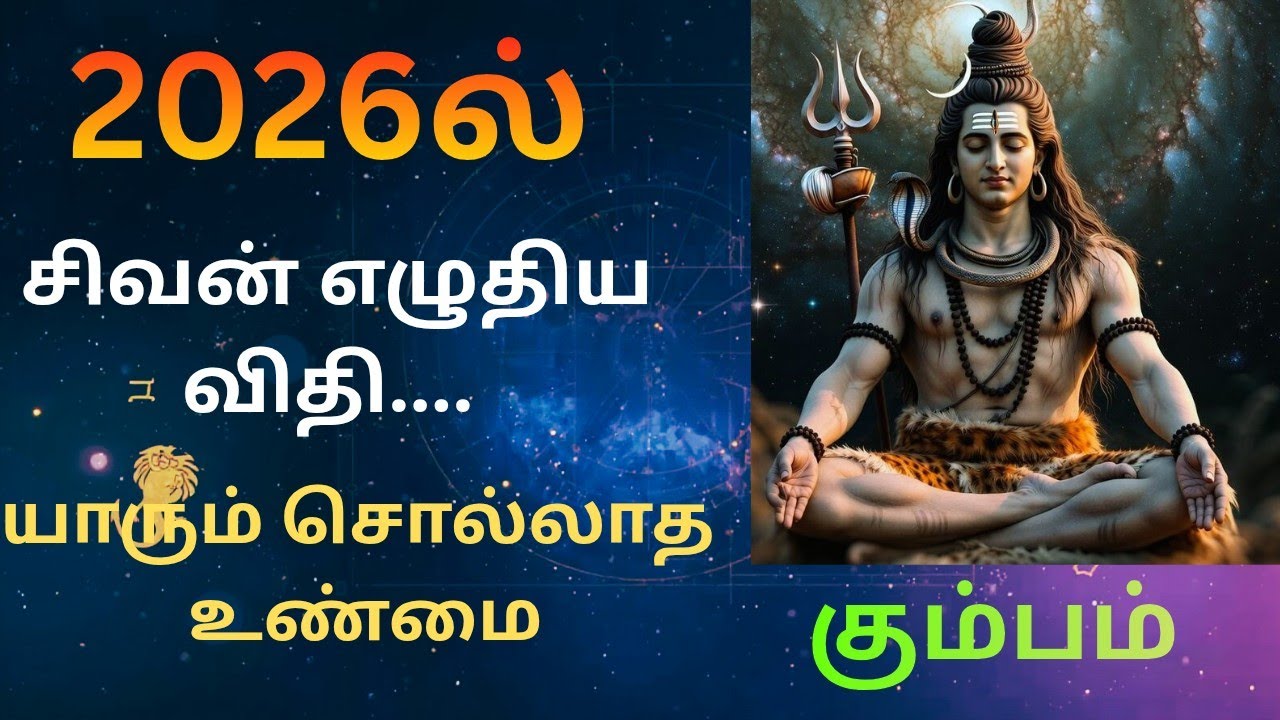 கும்பம் ராசி புத்தாண்டு பலன்கள் 2026| சிவன் எழுதிய விதி| 100% நடந்தே தீரும் | கும்பம் ராசி பலன்கள்