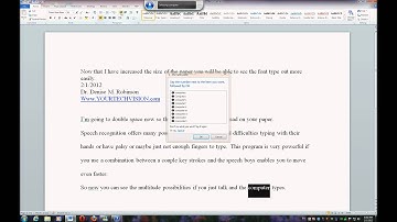 Dr Robinson teaches Speech Recognition-give your computer verbal commands to make it move