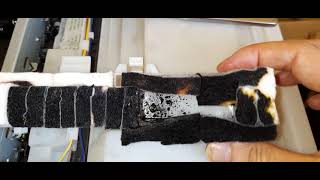 Printer Canon MX395 Installing absorption tank back in with help of butter knife!
