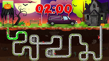 2 MINUTE Timer - Halloween PIPE MAZE Countdown With Music 👻​