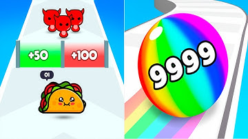 DJ Music Run VS Ball Run 2048 - All Levels SpeedRun Gameplay Android iOS Ep1