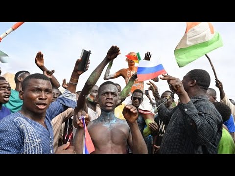Close to 30,000 Niger coup supporters gather in Niamey