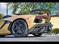 Lamborghini Aventador SVJ Roadster ANGRY BULL - Start Up Drive SOUND at Lamborghini Miami