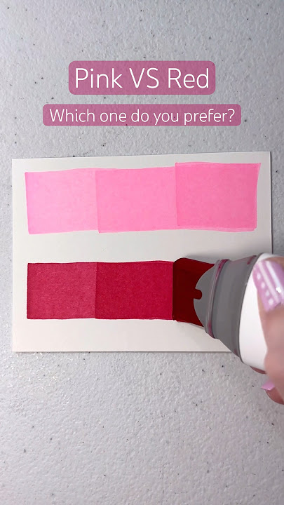 Pink vs. Red: Which do you prefer? 🩷❤️ Copic FRV vs Ohuhu R170 #satisfyingart #alcoholmarkers #asmr