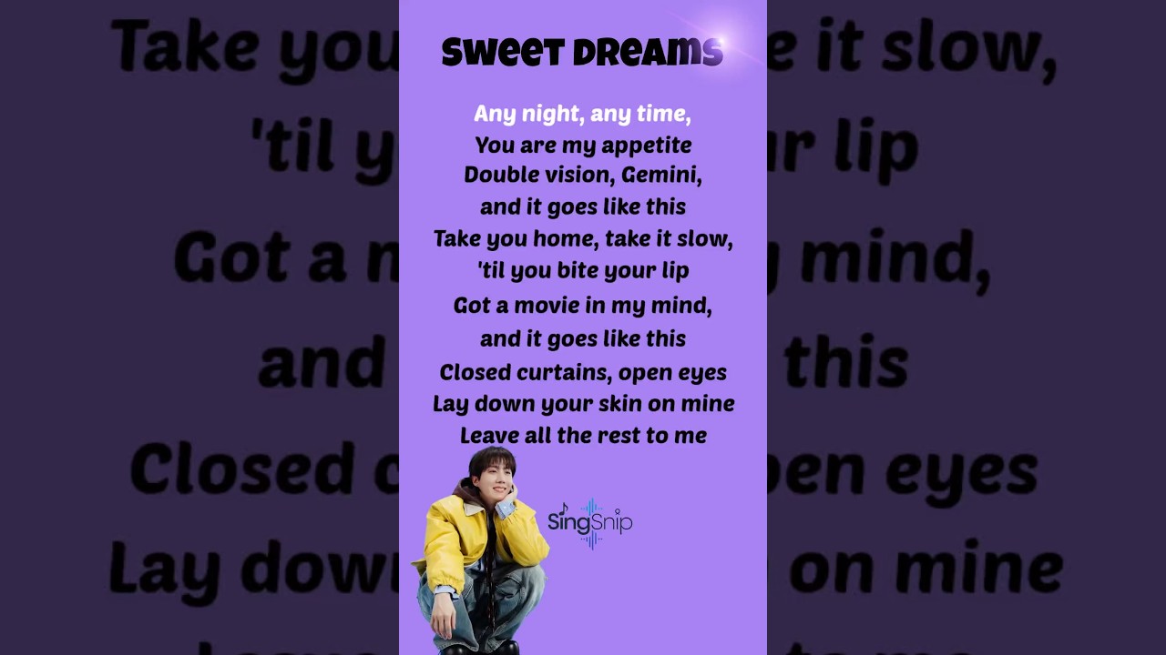J-HOPE - Sweet Dreams (ft. Miguel) #jhope #sweetdreams #bts #song #shorts #lyrics