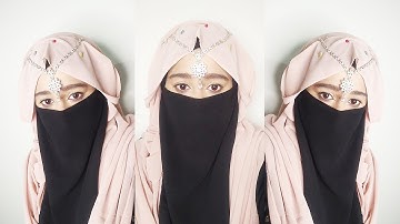 New 2025 Simple & Stylish Wedding Full Covarage Hijab With Tikka & Niqab By Wajeeha Fatima