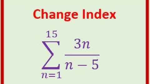 Sigma Notation Change of Index or Dummy Variable Simple Strategy IB SL HL AP Calculus