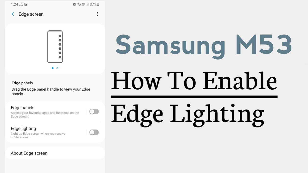 Samsung M53 How To Enable Edge Lighting