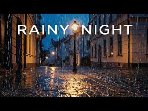 Rainy Night Under Street Lights | Relaxing Ambient Music for Sleep & Study | Yağmurlu Gece
