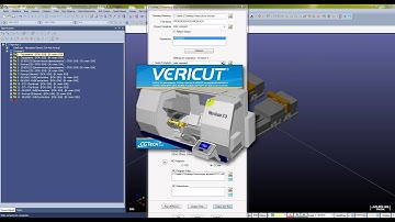 Mastercam + Vericut - Machine simulation -  three parts - G54 - G55 - G56
