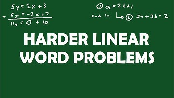 Linear Word Problems Using Substitution and Elimination