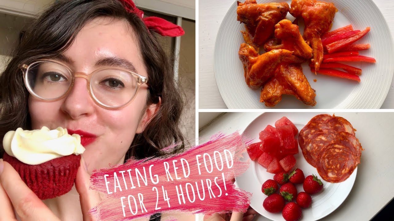i only ate RED food for 24 hours (+ red velvet cake recipe)