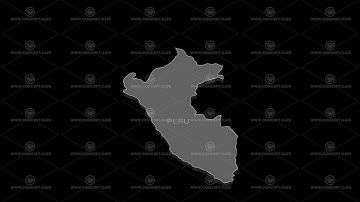 Peru animated map with alpha channel.
