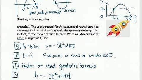Solve Quadratic Word Problems (Day1) Video