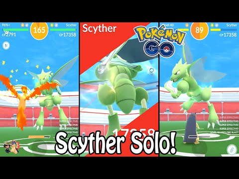 GO | Scyther Raid Boss SOLO! (Level 