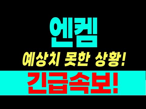 [엔켐 주가전망] 예상치 못한상황! 긴급속보! 차트분석! 실시간대응!