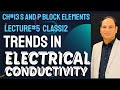 Ch#13 ||Lec#5 ||Electrical Conductivity trends in periodic table||Class 12 ||