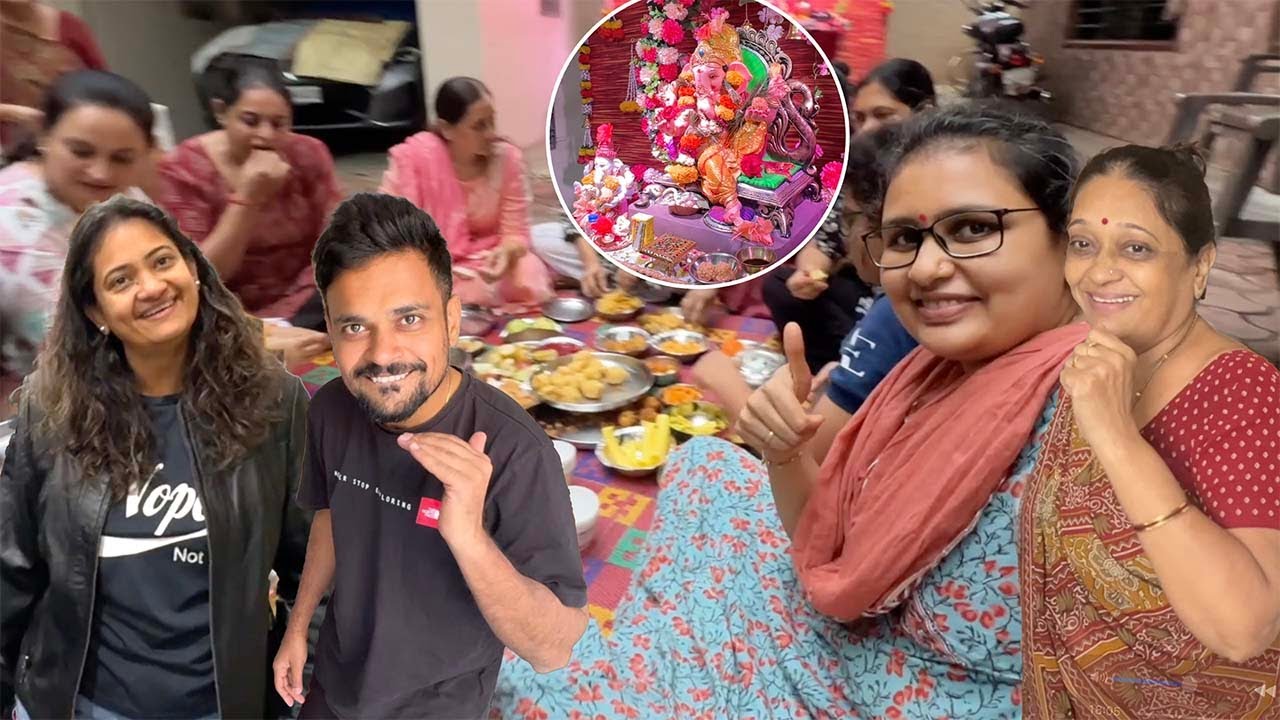 London se India Jane ki taiyari aur 56 bhog ke saath ganesh ji ko prasan kiya