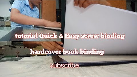 tutorial Quick & Easy binding with aluminum chicago screw binding
