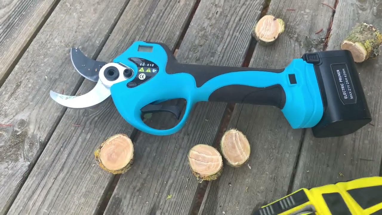 EC410 forbici da potatura professionali 40MM a batteria da 1050W potenti e RECENSIONE e TEST PROVA!!