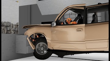 1992-1998 Gavril Roamer moderate overlap BeamNG.drive crash test