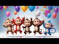 "5 Little Monkeys 🐵 Jumping Fun! | Original Nursery Rhyme for Toddlers"