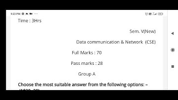 Data Communication and Networking Subjective Question Discussion || Previous Year 2018,19 odd DCN