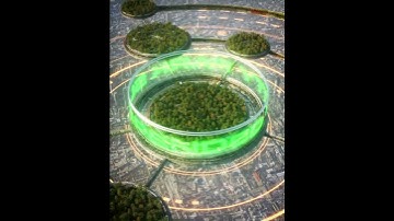 Suspended City Park (Cinema4d, Octane, After Effects)