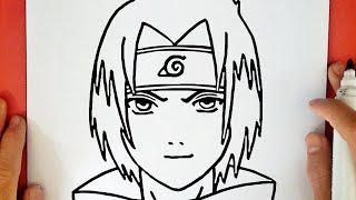 Desenhos fáceis para colorir Sasuke Uchiha 11