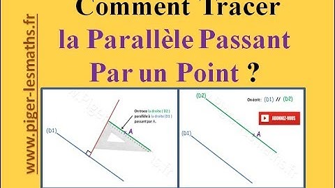 Comment Tracer Droite Parallèle Passant Par un Point | Piger-lesmaths