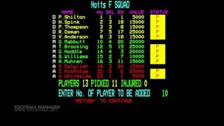 Football Manager - Acorn/BBC Model B Micro - 80s 8-Bit Retro Game from Addictive Software - Gameplay screenshot 1