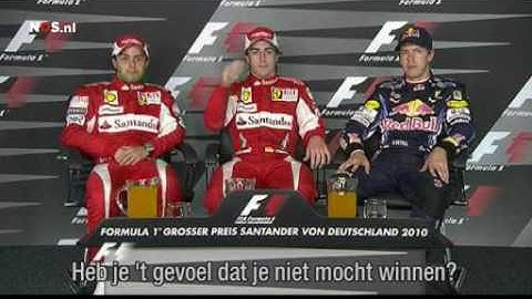 Press conference German GP after team order Ferrari