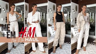 HUGE Spring & Summer Try On Haul 2023! | New In H&M, ME+EM, Santaella