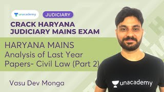 Hjs Mains 2021  Analysis Of Last Year Papers Civil Law Part 2 Pcsj  Vasu Devunacademy Judiciary