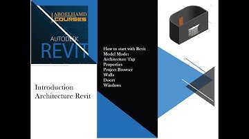 1-Architecture Revit Introduction - كيفية تعلم الريفيت المعماري