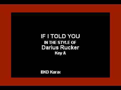 If I Told You (In the Style of Darius Rucker) (Karaoke with Lyrics)