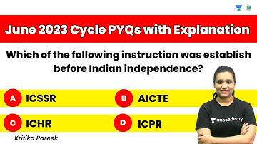 UGC NET June 2023 PYQs With Explanation | Kritika Pareek