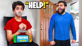 I CAME HOME AND SAW MY LITTLE BROTHER TIED UP While Playing Fortnite! *SCARY*