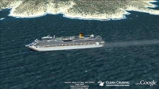 Our editor-in-chief (dwr) believes the latest tracking data indicates
that ship drifted out of control after striking rocks off isola del
giglio,...