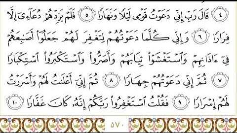 سورة نوح الشيخ عبدالرحمن السديس مكتوبة كاملة surat nuh abderrahman asudays