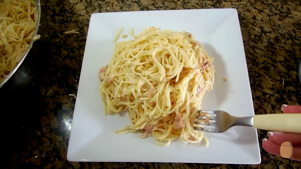 Pasta carbonara - ASMR cooking recipe with eating sounds