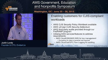 AWS Symposium - Washington | Security & Privacy: Using AWS to Meet HIPAA, FERPA, CJIS Requirements