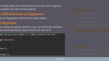 How to Click Elements Using CSS Selectors in Puppeteer