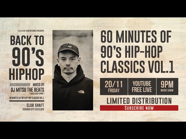 60 Minutes of 90's HIP-HOP Classics Vol.1 by DJ MITSU THE BEATS​【All VINYL SET】 class=