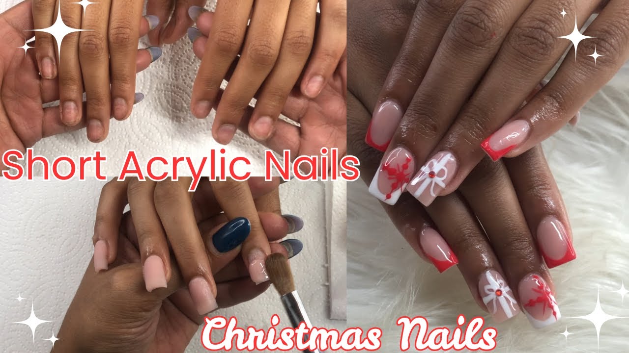 Short Acrylic Nails | Christmas Nail Inspo